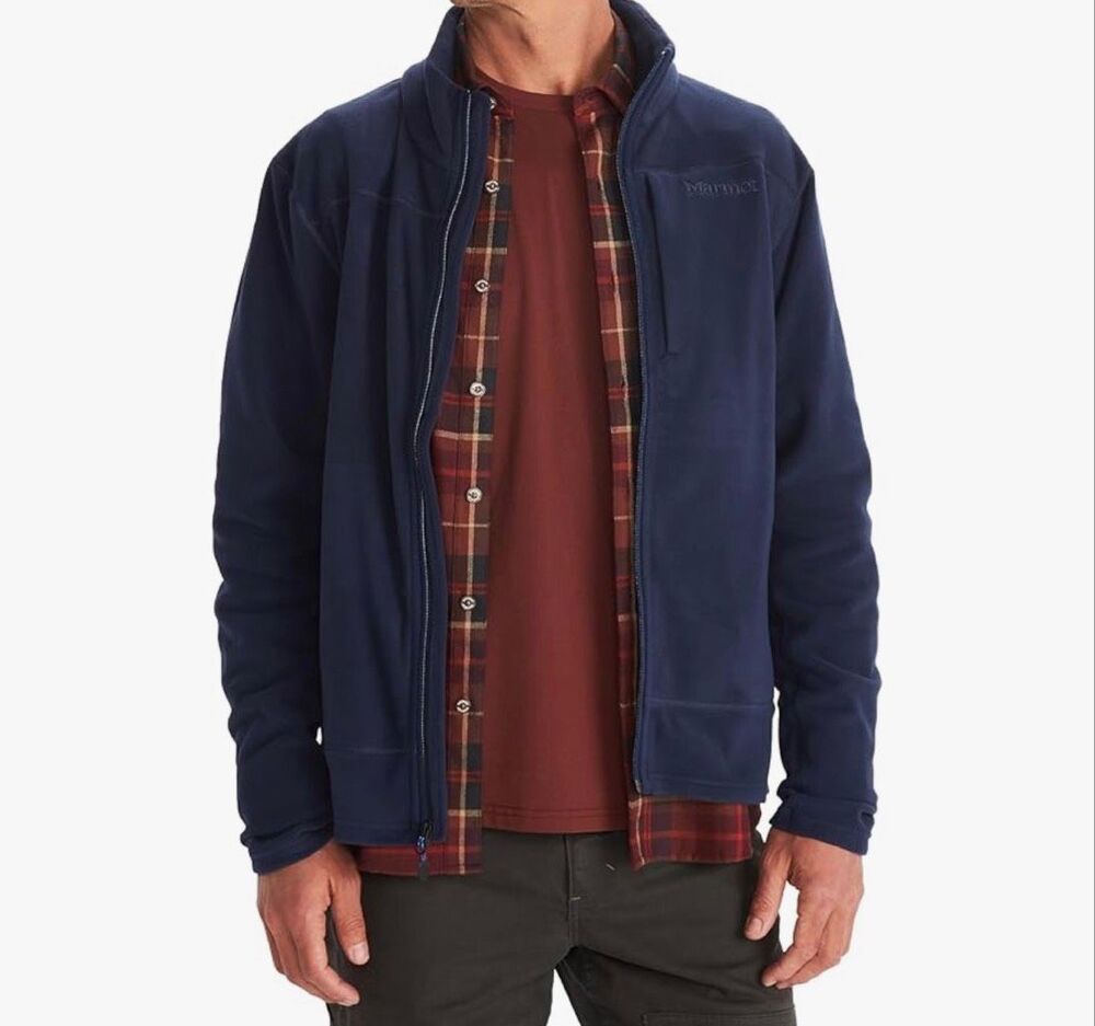 Marmot Reactor Polartec Fleece Jacket Full Zip Arctic Navy Mens XXL NEW